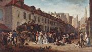 The Arrival of the Diligence (stagecoach) in the Courtyard of the Messageries Louis-Leopold Boilly
